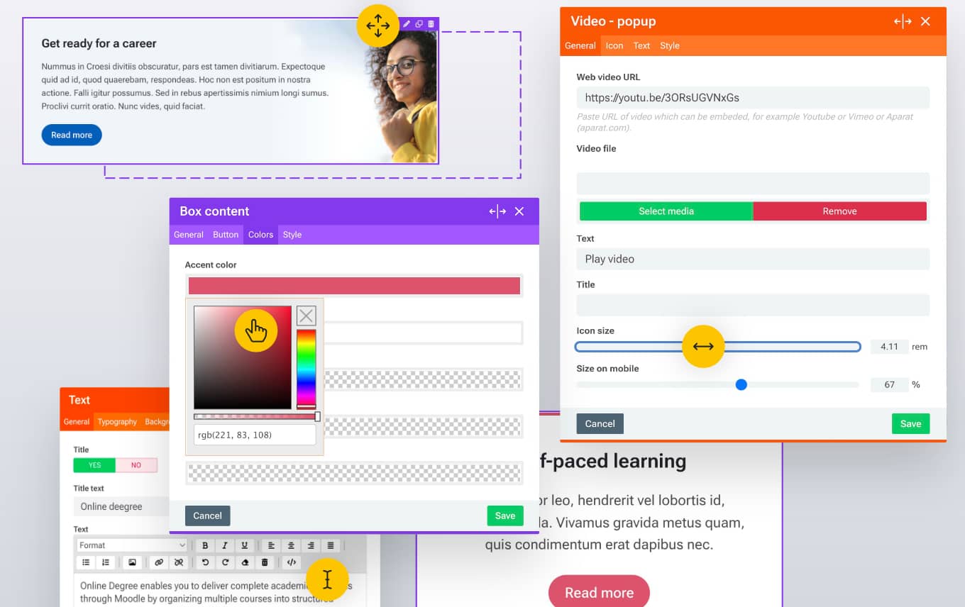 Live Page Builder for Moodle