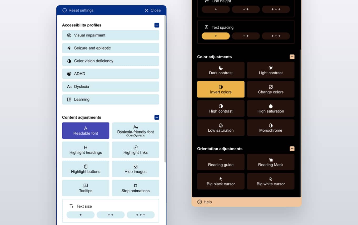 Web Accessibility Widget for Moodle