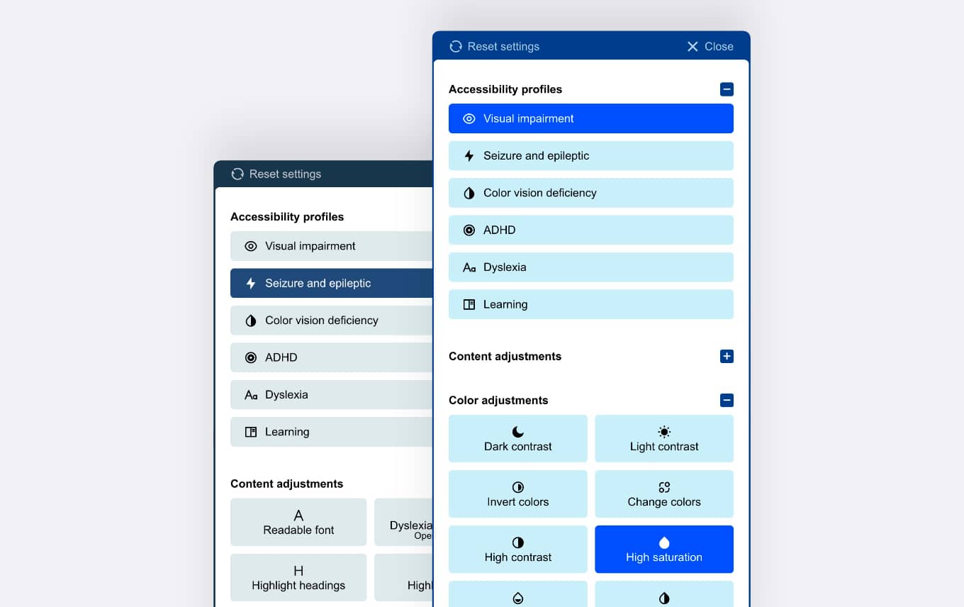 Accessibility profiles